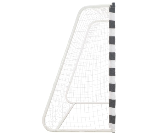 vidaXL futbola vārti, 300x160x90 cm, metāls, melnbalti