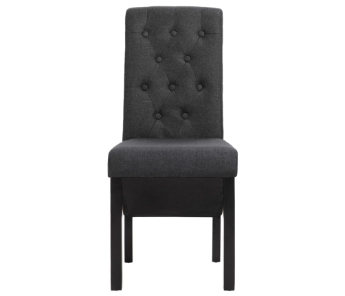 vidaXL virtuves krēsli, 4 gab., tumši pelēks audums