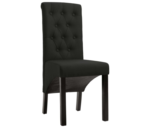 vidaXL virtuves krēsli, 4 gab., melns audums