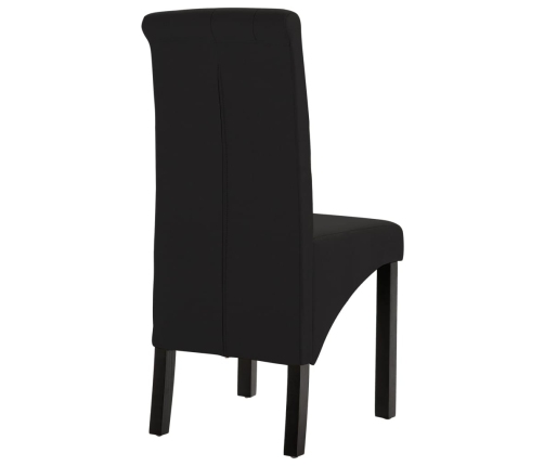 vidaXL virtuves krēsli, 4 gab., melns audums