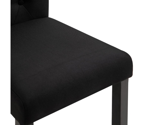 vidaXL virtuves krēsli, 4 gab., melns audums