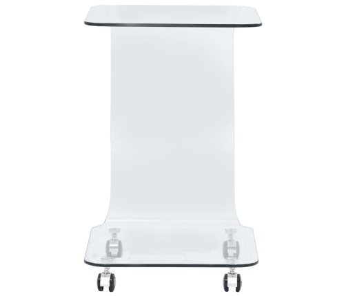 vidaXL kafijas galdiņš, 45x40x63 cm, rūdīts stikls