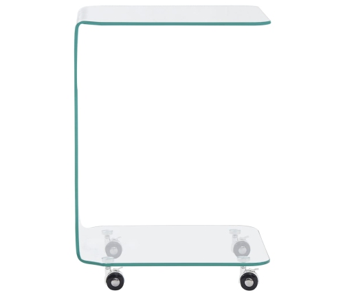 vidaXL kafijas galdiņš, 45x40x63 cm, rūdīts stikls