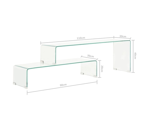 vidaXL 2-daļīgs kafijas galdiņu komplekts 90x30x20/110x30x40 cm