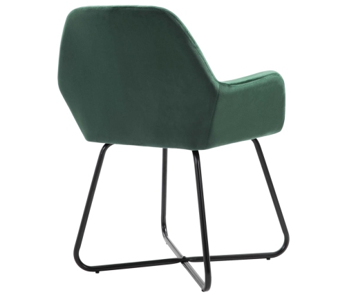 vidaXL virtuves krēsli, 4 gab., zaļš samts