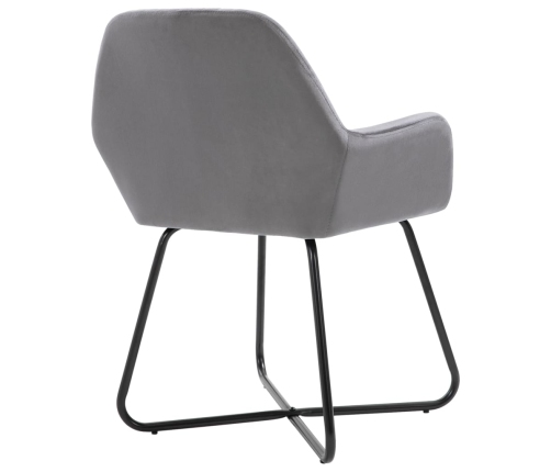 vidaXL virtuves krēsli, 4 gab., pelēks samts