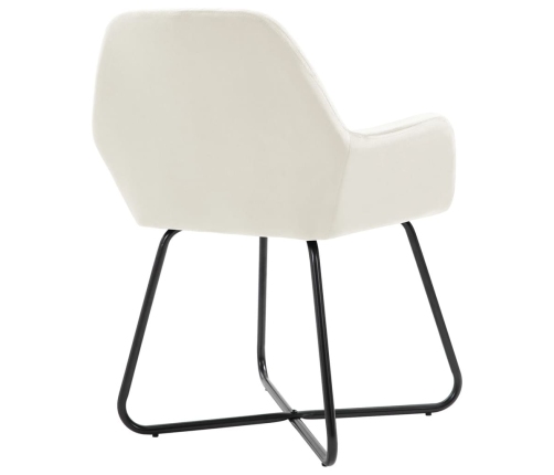 vidaXL virtuves krēsli, 4 gab., krēmkrāsas samts