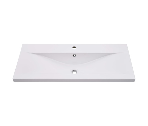 vidaXL iebūvējama izlietne, 91x39,5x18,5 cm, balta keramika