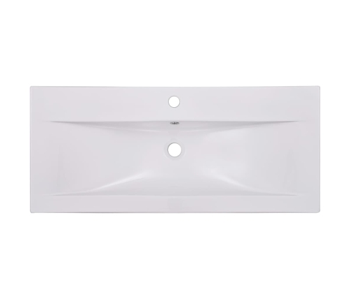 vidaXL iebūvējama izlietne, 91x39,5x18,5 cm, balta keramika