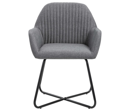 vidaXL virtuves krēsli, 4 gab., tumši pelēks audums