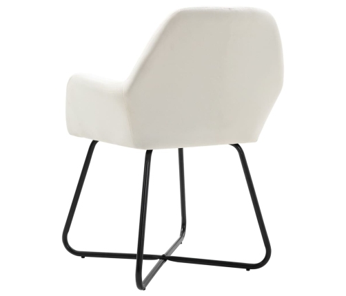 vidaXL virtuves krēsli, 4 gab., krēmkrāsas audums