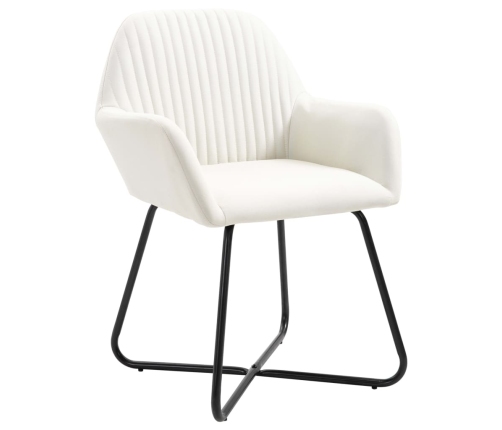 vidaXL virtuves krēsli, 6 gab., krēmkrāsas audums