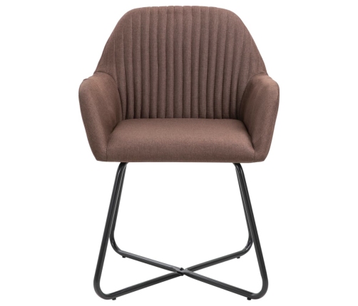 Virtuves Krēsli, 4 Gab., Brūns Audums Vidaxl