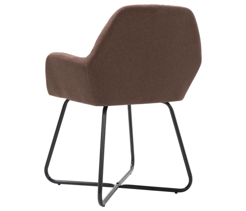 Virtuves Krēsli, 4 Gab., Brūns Audums Vidaxl