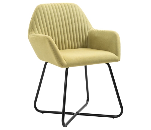 Virtuves Krēsli, 4 Gab., Zaļš Audums Vidaxl