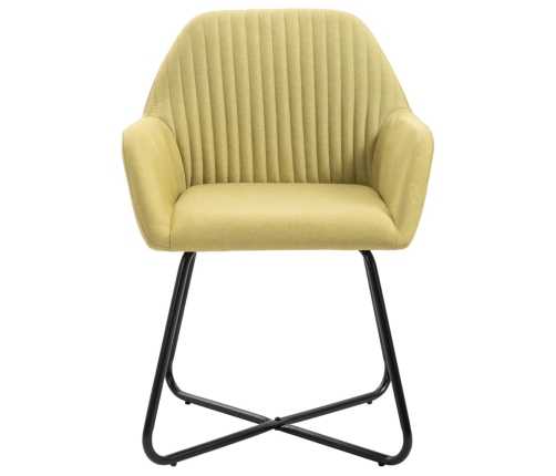 Virtuves Krēsli, 4 Gab., Zaļš Audums Vidaxl