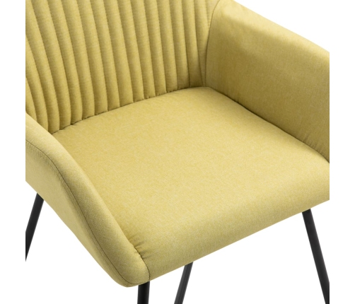 Virtuves Krēsli, 4 Gab., Zaļš Audums Vidaxl