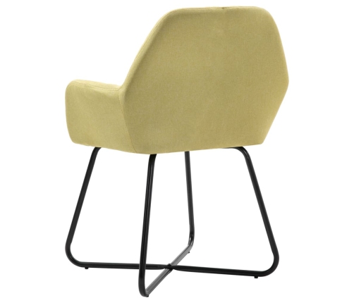 Virtuves Krēsli, 6 Gab., Zaļš Audums Vidaxl