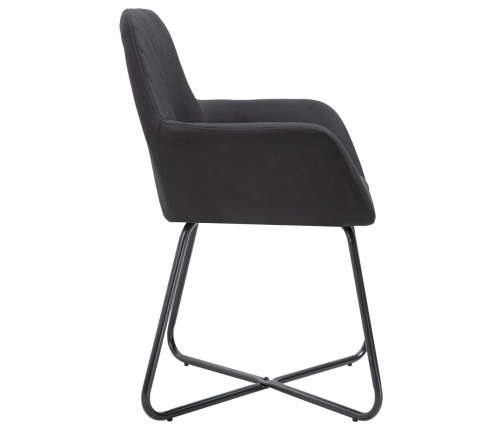 vidaXL virtuves krēsli, 4 gab., melns audums