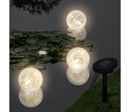 vidaXL peldošas LED lampas, 6 gab., dīķim un baseinam