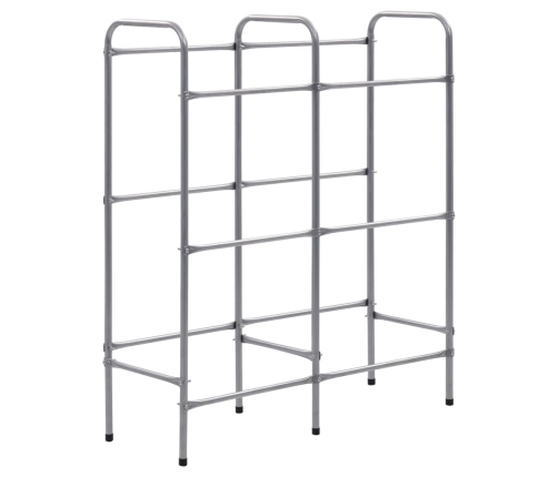 vidaXL uzglabāšanas plaukts 6 kastēm, sudraba krāsa, 96x33x116 cm