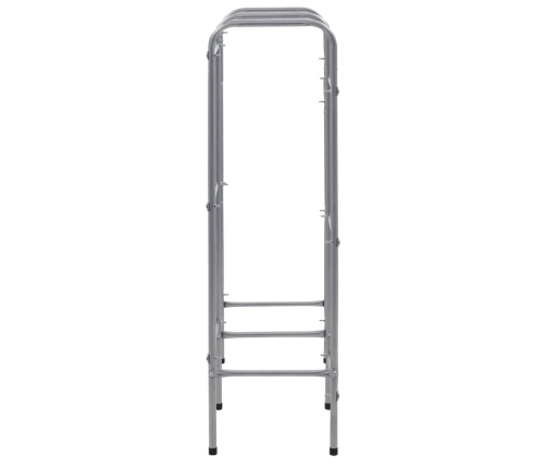 vidaXL uzglabāšanas plaukts 6 kastēm, sudraba krāsa, 96x33x116 cm