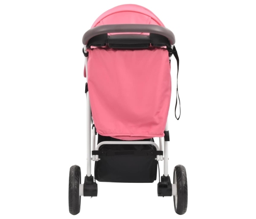 Trīsriteņu Sporta Ratiņi Rozā Ar Melnu Vidaxl