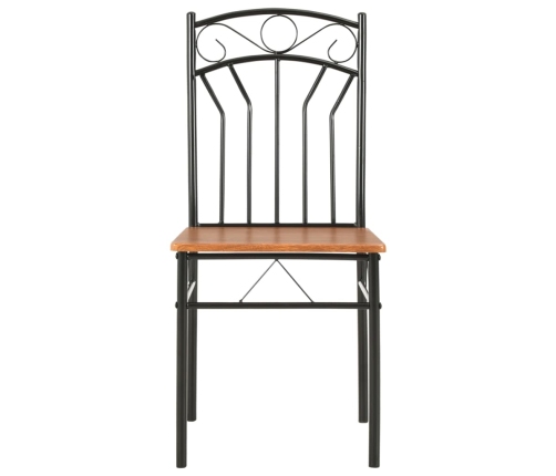 vidaXL virtuves krēsli, 4 gab., brūni, MDF