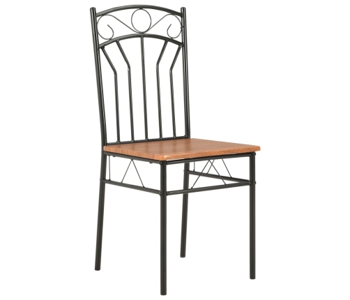 vidaXL virtuves krēsli, 2 gab., brūni, MDF