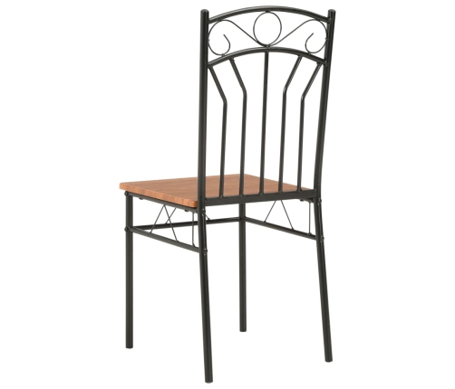 vidaXL virtuves krēsli, 2 gab., brūni, MDF