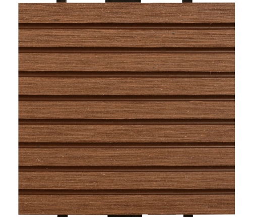 vidaXL terases flīzes, 22 gab., WPC, 30x30 cm, 2 m2, brūnas