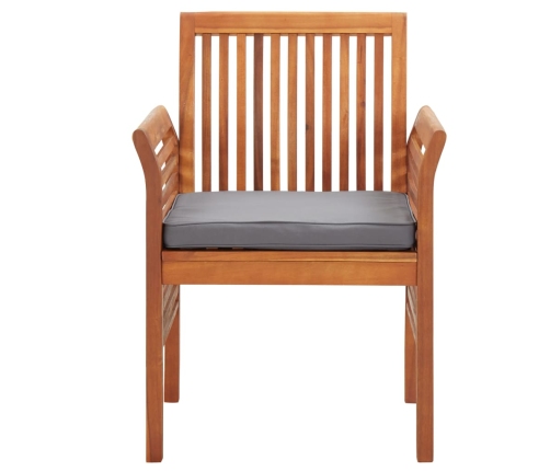 vidaXL dārza krēsli ar matračiem, 2 gab., akācijas masīvkoks