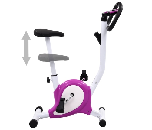 vidaXL velotrenažieris ar siksnas pretestību, violets