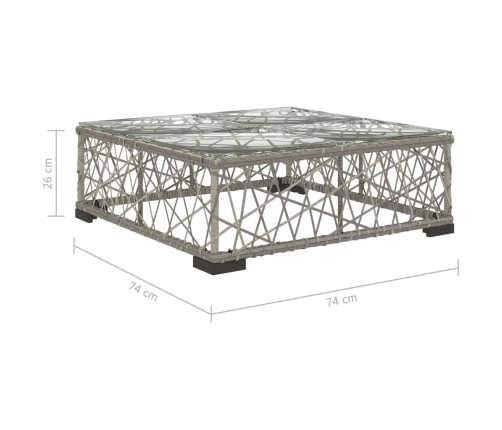 vidaXL 10-daļīgs dārza atpūtas mēbeļu komplekts, matrači, pelēks PE