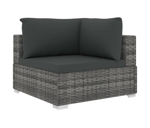 11-Daļīgs Dārza Atpūtas Mēbeļu Komplekts, Pelēks Pe Vidaxl