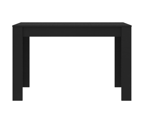 vidaXL virtuves galds, melns, 120x60x76 cm, inženierijas koks