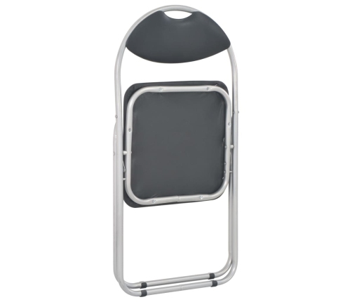 vidaXL virtuves krēsli, saliekami, 4 gab., melna mākslīgā āda