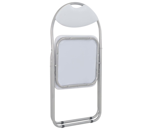 vidaXL virtuves krēsli, saliekami, 4 gab., balta mākslīgā āda