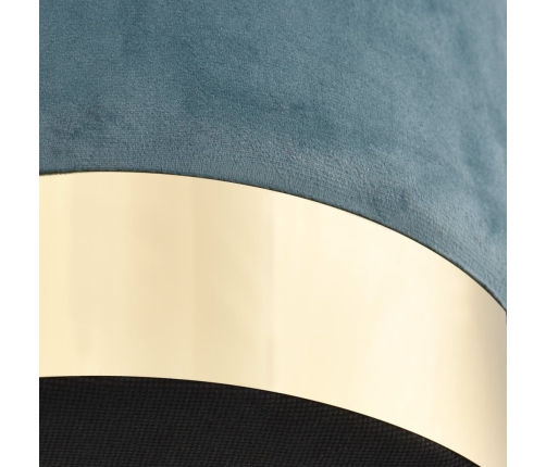 vidaXL soliņš, gaiši zils un zeltains samts