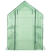 vidaXL siltumnīca ar 12 plauktiem, tērauds, 143x214x196 cm