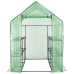 vidaXL siltumnīca ar 12 plauktiem, tērauds, 143x214x196 cm
