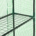 vidaXL siltumnīca ar 12 plauktiem, tērauds, 143x214x196 cm