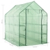 vidaXL siltumnīca ar 12 plauktiem, tērauds, 143x214x196 cm