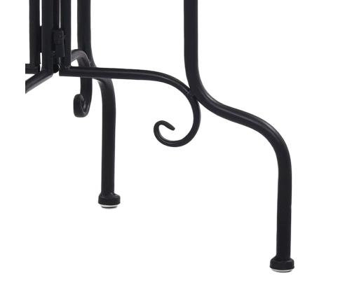 vidaXL mozaīkas galdiņš, melns ar baltu, keramika