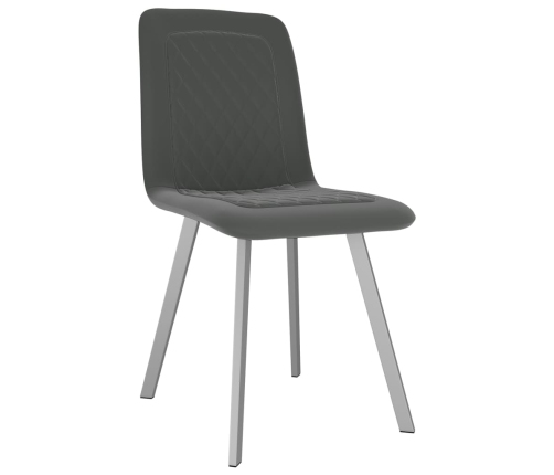 Virtuves Krēsli, 2 Gab., Pelēks Samts Vidaxl