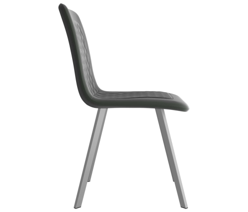 Virtuves Krēsli, 2 Gab., Pelēks Samts Vidaxl