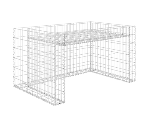 vidaXL zāles pļāvēja novietne, 110x80x60 cm, tērauda stieple