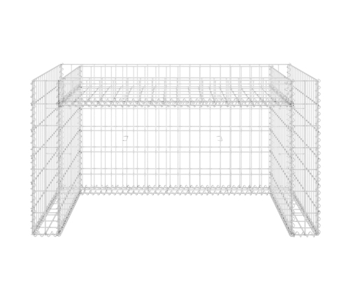 vidaXL zāles pļāvēja novietne, 110x80x60 cm, tērauda stieple