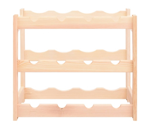 vidaXL vīna pudeļu statīvs 12 pudelēm, priedes koks