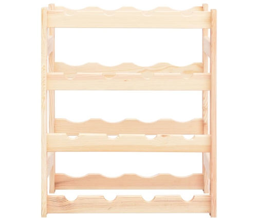 vidaXL vīna pudeļu statīvs 16 pudelēm, priedes koks